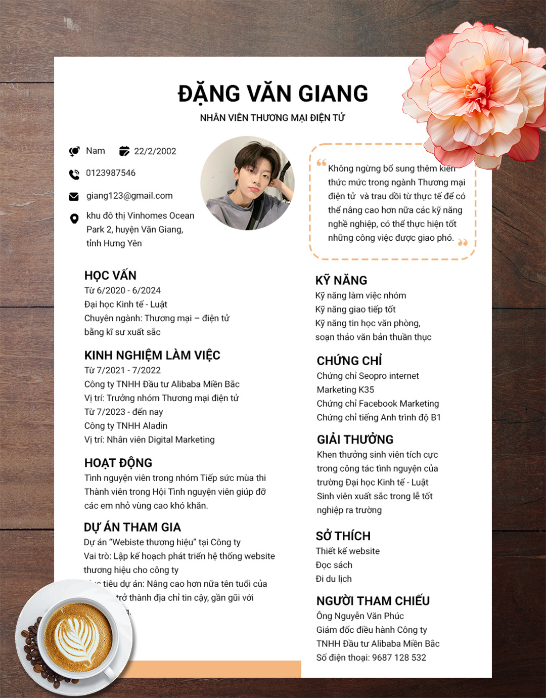 mẫu cv