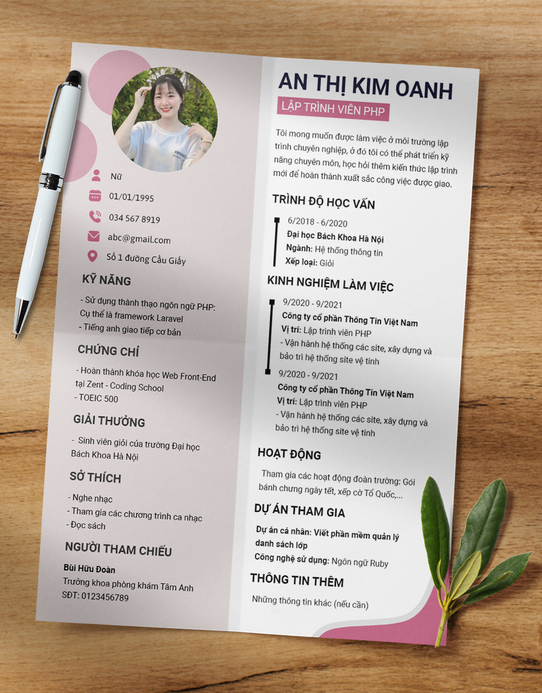 mẫu cv