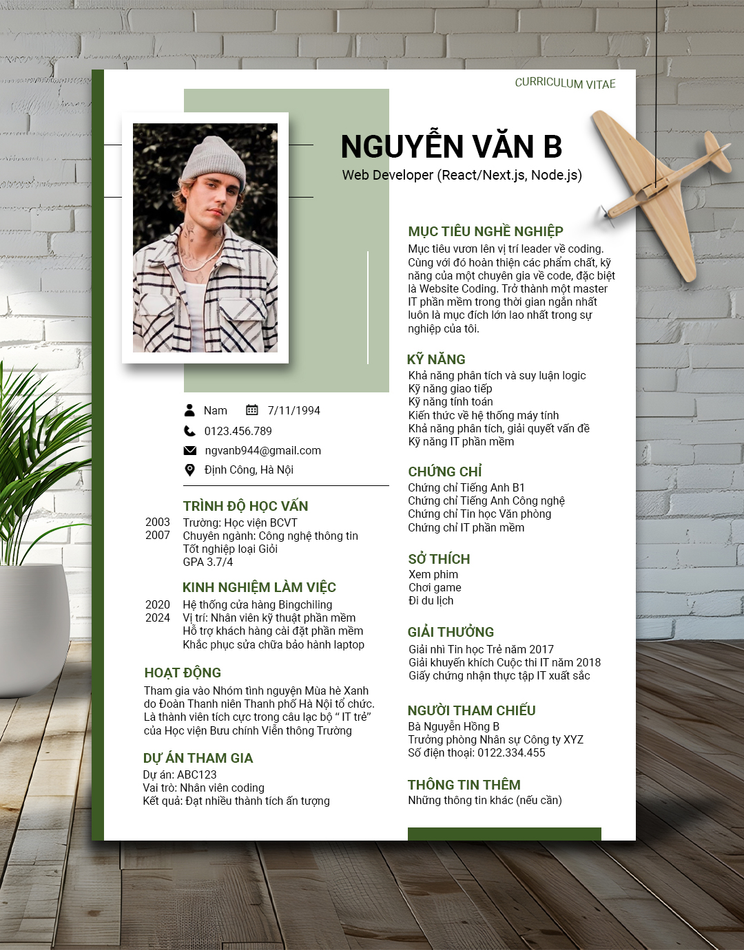 mẫu cv