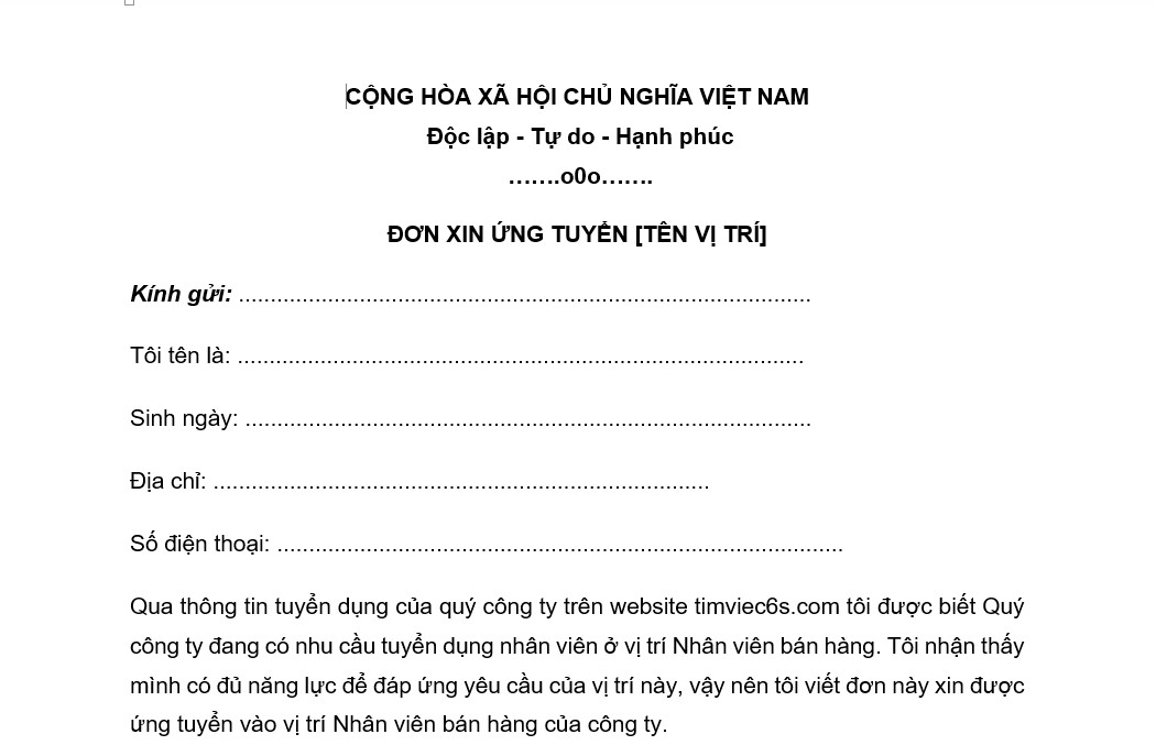Các bước xây dựng đơn xin việc viết tay hoàn hảo