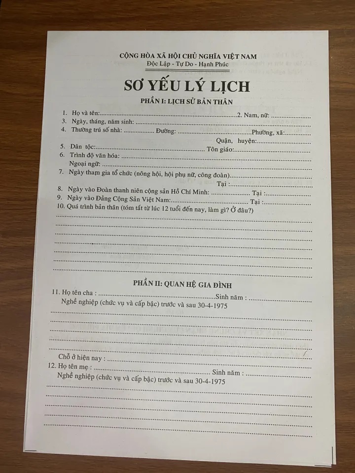 Sơ yếu lý lịch