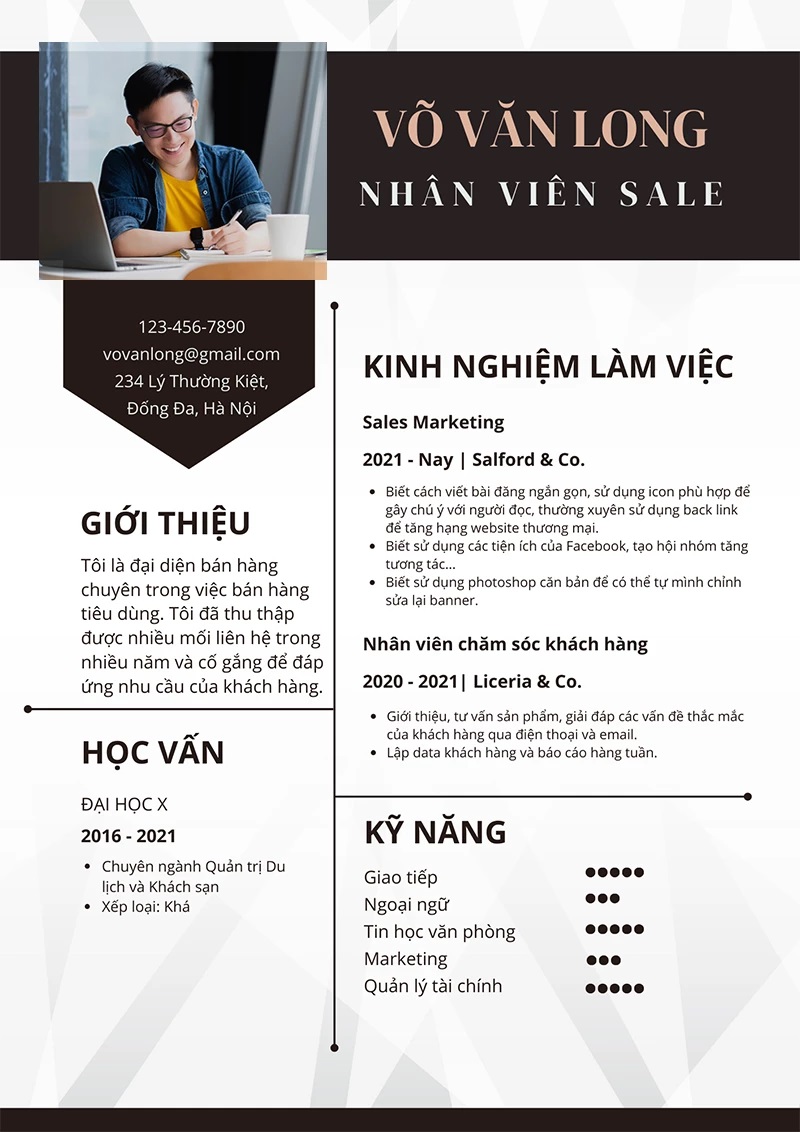 Vai trò của CV nhân viên kinh doanh với ứng viên
