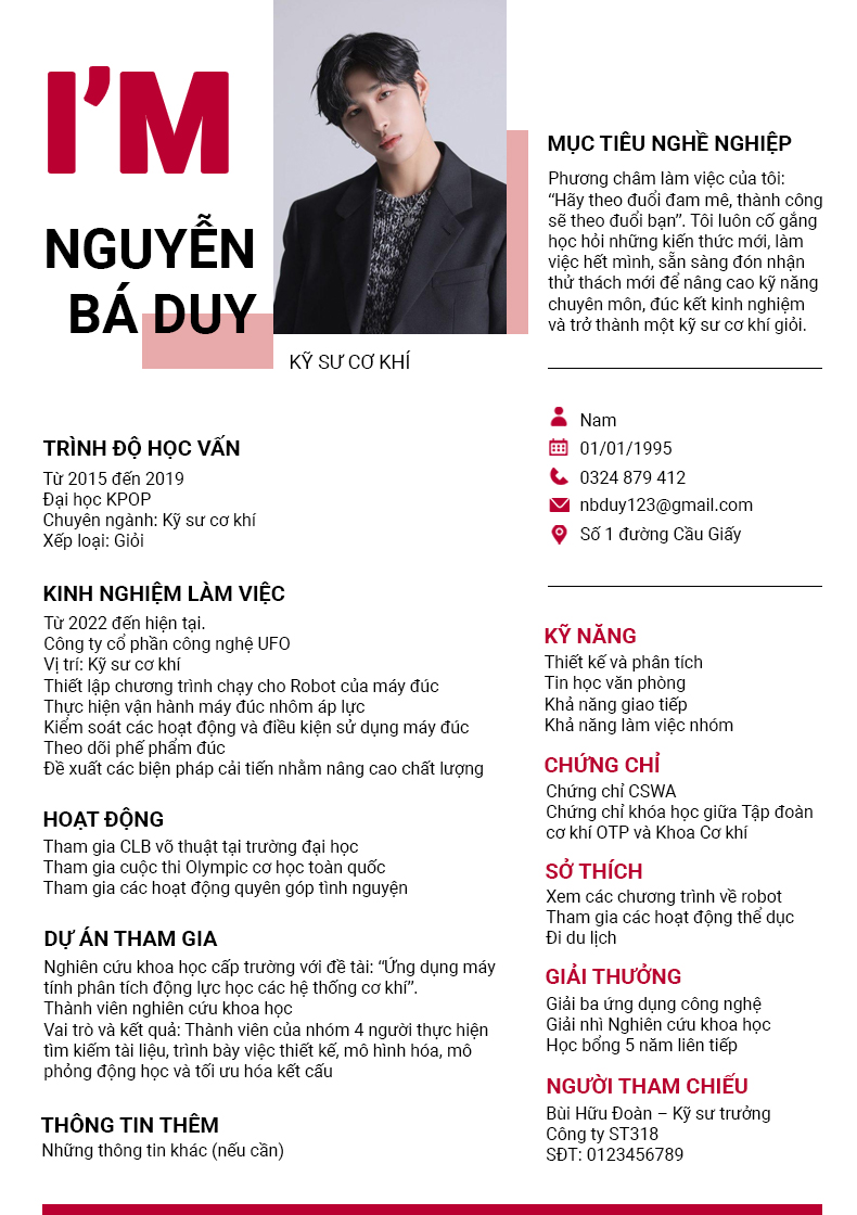 Cách điền người tham chiếu trong CV