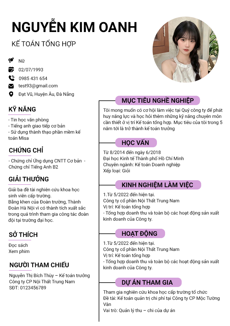 Mục tiêu nghề nghiệp kế toán cho sinh viên mới ra trường, thực tập sinh