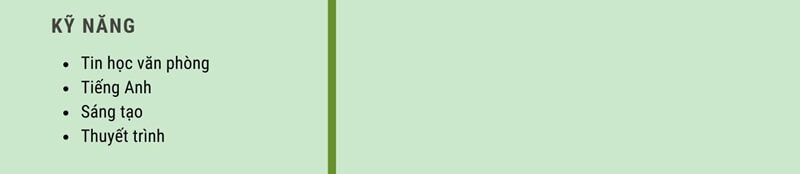 Bố cục CV xin việc part time